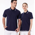 Ropa de trabajo de polo de solapa de gradiente masculino